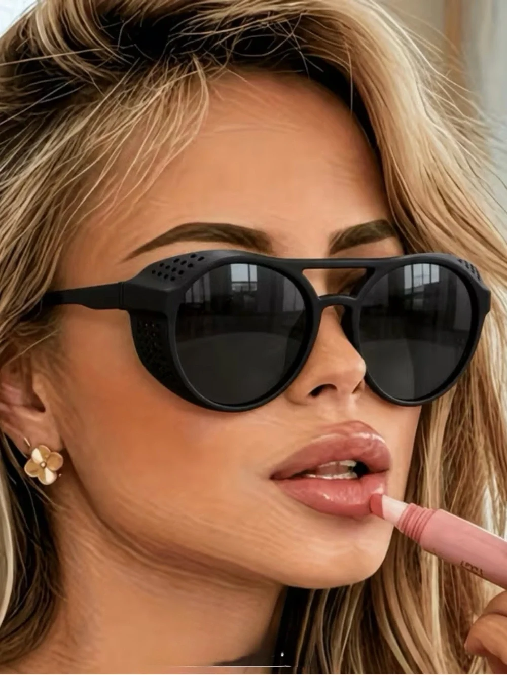 Black Sunglasses with Side Shield Protection - Unbranded